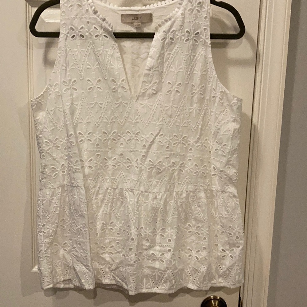 Like New Loft Eyelet Blouse